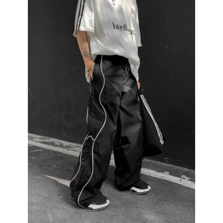 Áo khoác dù bomber kẻ sọc unisex