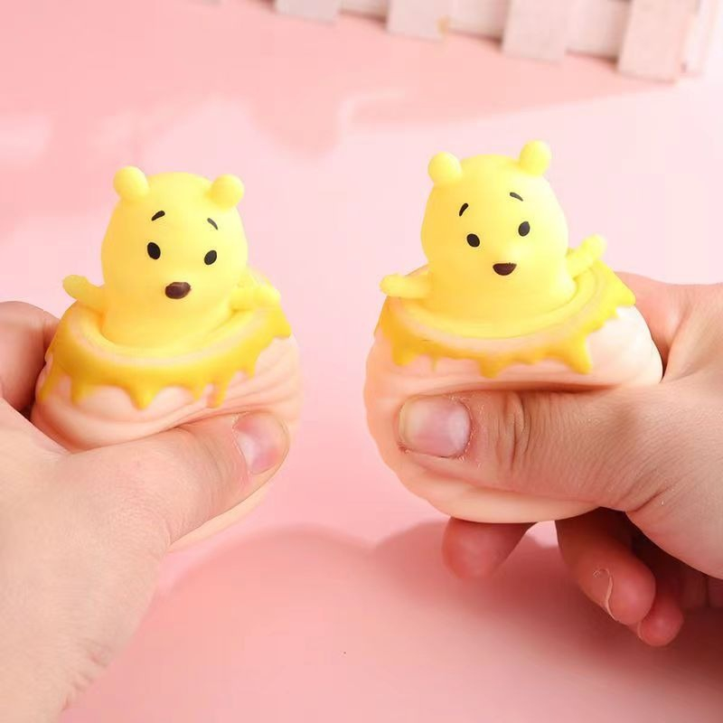 Đồ Chơi Silicone Nắm Bóp Cầm Tay Squishy Rồng Sữa Khủng Long / Hũ Mật Ong Hình Thú Thư Giãn Giảm Stress