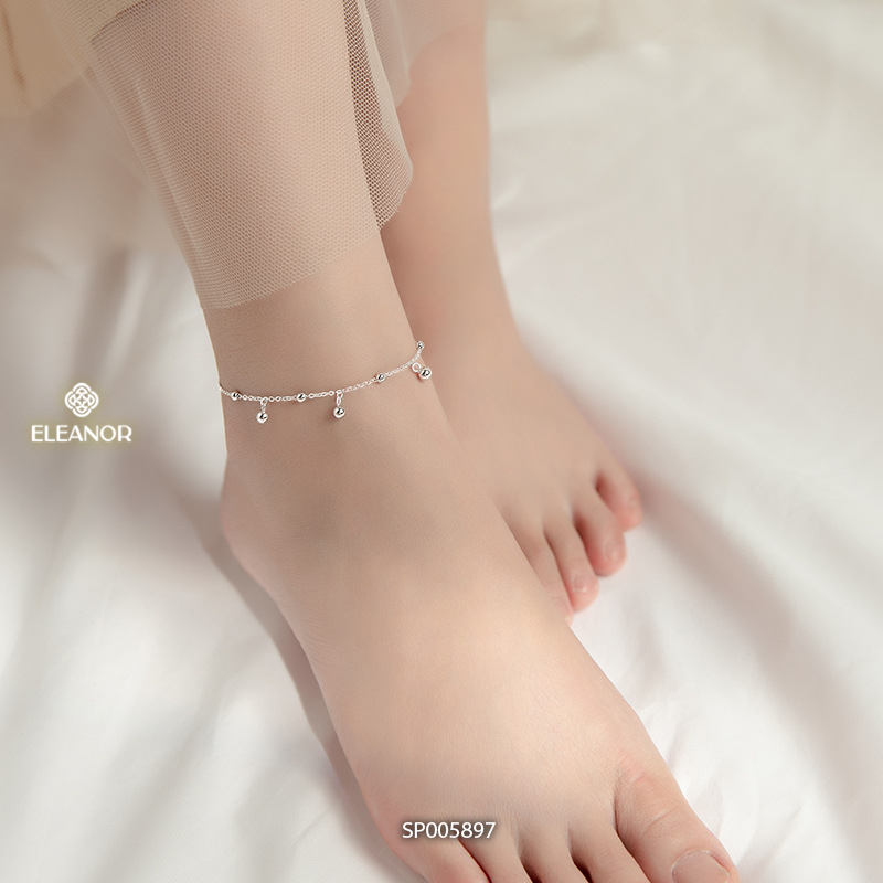 Lắc chân nữ bạc 925 Eleanor Accessories thiết kế hình tròn phụ kiện trang sức 5897