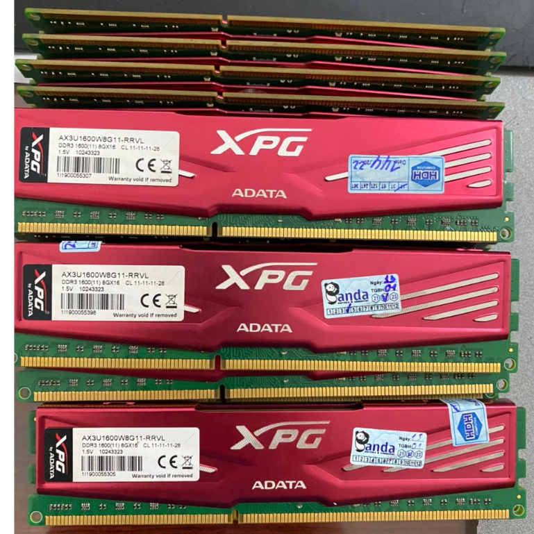 RAM DDR3/ 8Gb Bus 1600MHz Kingmax/ Kingston/ Gskill/ Corsair cũ