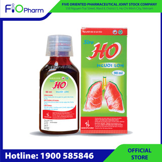 Tpbvsk siro ho người lớn, sản phẩm của cty đông dược 5, người lớn bị ho có đờm, lâu ngày, đau họng, hộp 1 chai 90ml