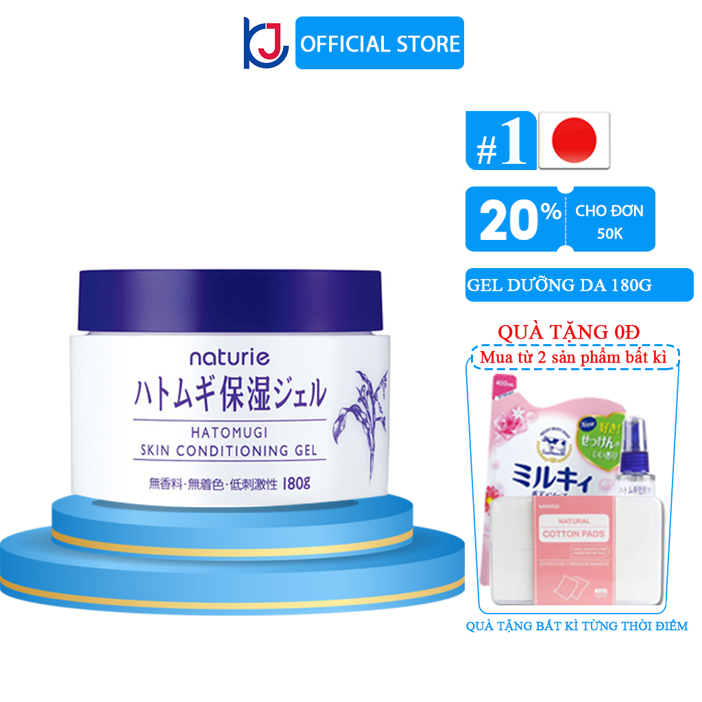 Gel Dưỡng Da Naturie Hatomugi Skin Conditioning Chiết Xuất Từ Hạt Cây Ý Dĩ 180g