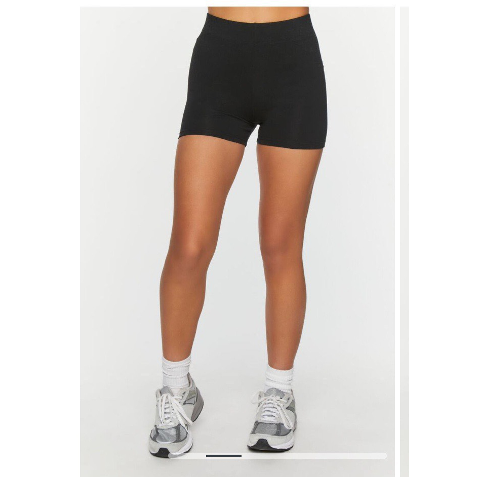 Quần đùi Nữ biker tập gym yoga cạp cao co giãn cotton 4chieu Tuệ Lâm Shop vnxk