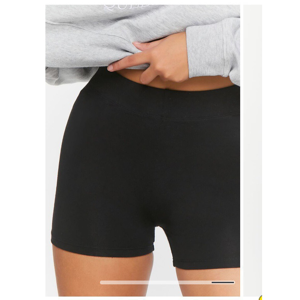 Quần đùi Nữ biker tập gym yoga cạp cao co giãn cotton 4chieu Tuệ Lâm Shop vnxk