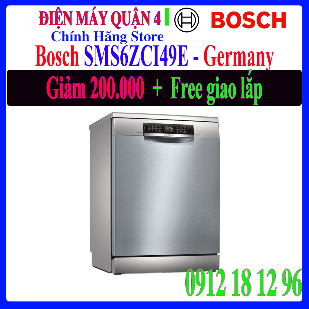 Máy rửa chén độc lập Bosch SMS6ZCI49E - Hàng chính hãng