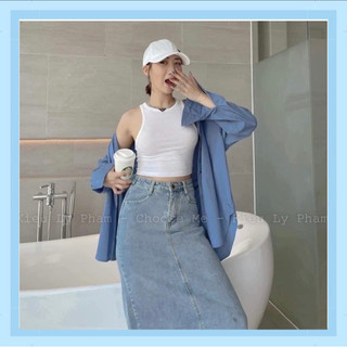 Áo croptop nữ , áo ba lỗ chất cotton thoáng mát