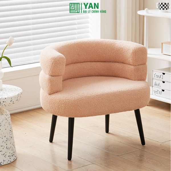 Ghế bàn trang điểm tựa lưng lông cừu mềm mại, êm ái - gc29