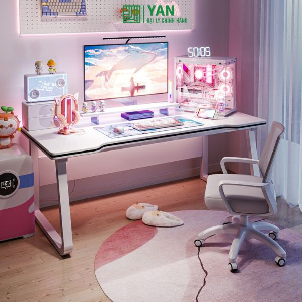 Bàn gaming làm việc, học tập, văn phòng, máy tính khung sắt kèm kệ sách chắc chắn
