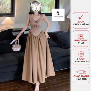 Đầm ba lỗ dây yếm cổ  - CAROTSHOP
