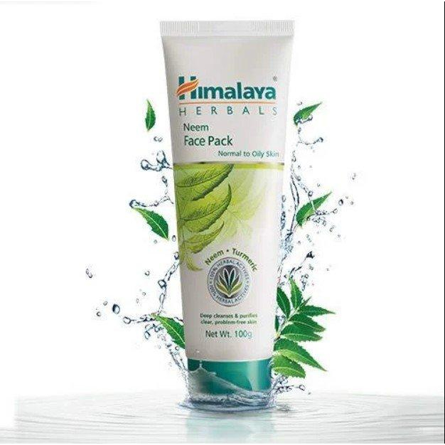 Mặt nạ đất sét lá neem loại bỏ mụn, bã nhờn và mờ thâm Himalaya Neem Face Pack 100ml