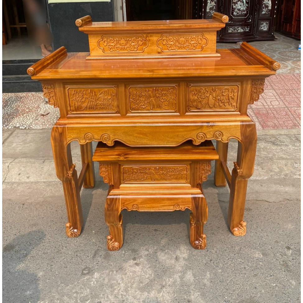 Bộ án giang 2 tầng mẫu cong,bàn thờ gia tiên,bàn thờ bàn cúng ( freeship hcm 70 km và 1 số tỉnh )