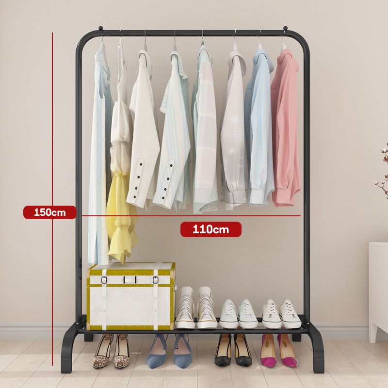 Giá Treo Quần Áo, Kệ Treo Quần Áo Thanh Đơn Chữ U Có Chỗ Để Giày Dép Tiện Lợi Thông Minh
