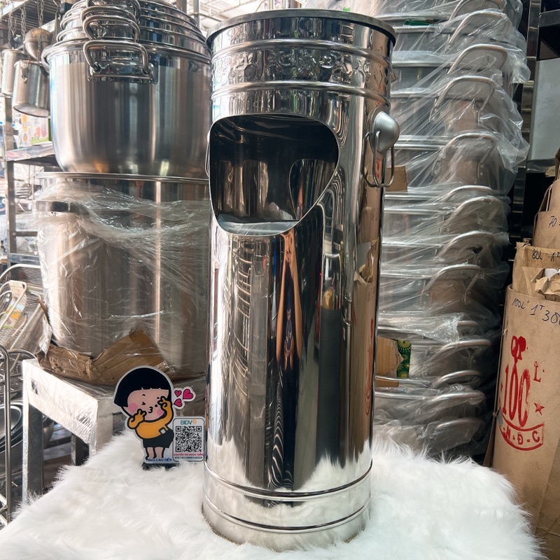 Thùng rác GẠT TÀN - Inox 304 , 201 GIÁ TỐT