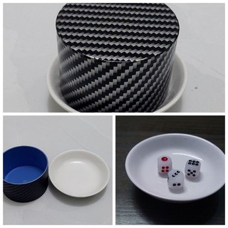 Combo 3 hột xí ngầu cao cấp nghệ hoa kèm theo nắp chén