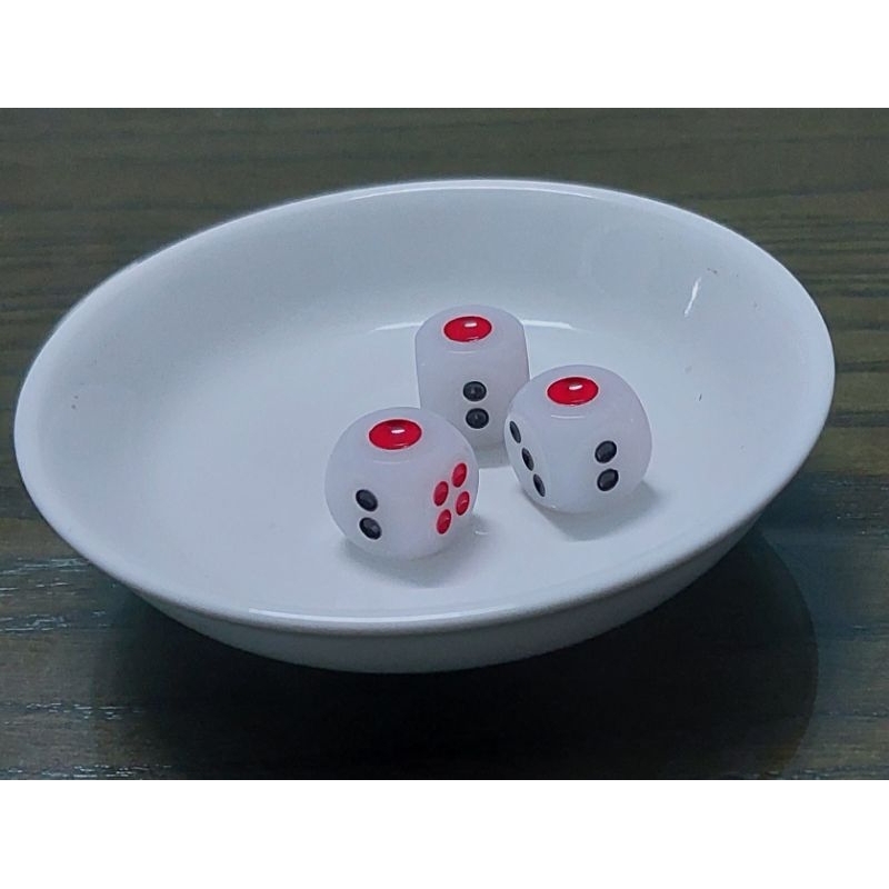 Combo 3 hột xí ngầu cao cấp nghệ hoa kèm theo  nắp chén