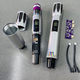 Micro lắp loa kéo cao cấp UHF 2024 (Mic sóng mạch, hát nhẹ chống hú rất tốt, thân nhôm rất chuyên nghiệp)