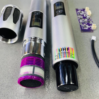 Micro lắp loa kéo cao cấp UHF 2024 (Mic sóng mạch, hát nhẹ chống hú rất tốt, thân nhôm rất chuyên nghiệp)