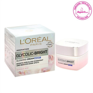 Kem dưỡng sáng da ban đêm Loreal Paris Glycolic-Bright Glowing Cream Night 15ml