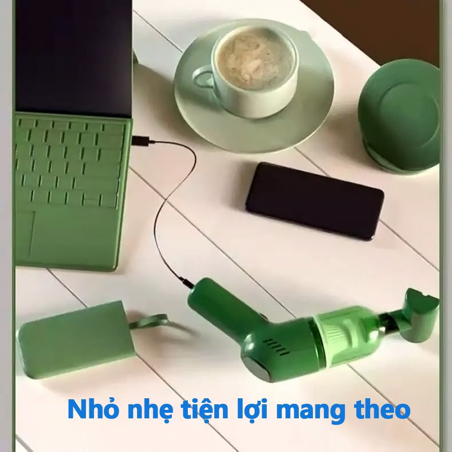 Máy hút bụi cầm tay mini, máy hụt bụi không dây đa năng lực hút 15.000PA công suất 120W