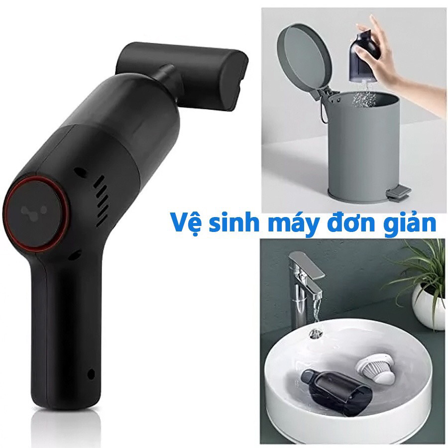 Máy hút bụi cầm tay mini, máy hụt bụi không dây đa năng lực hút 15.000PA công suất 120W