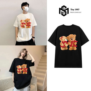 Áo thun nam nữ hình gấu bear love local brand Unisex form rộng, chất vải thun cotton 100% THE1997