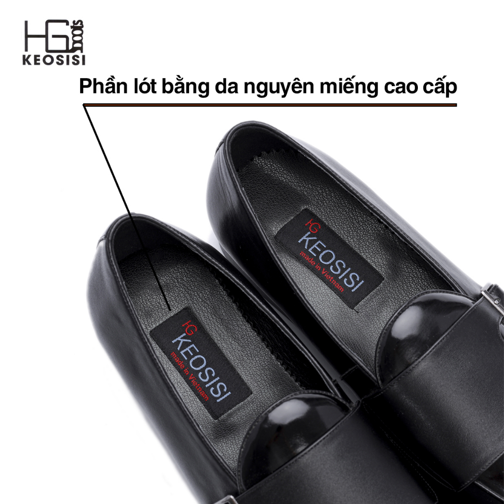 Giày lười nam da bò  dáng công sở trẻ trung hàng hiệu cao cấp Hộp đựng sang trọng KEOSISI Bảo hành 12 tháng HG01