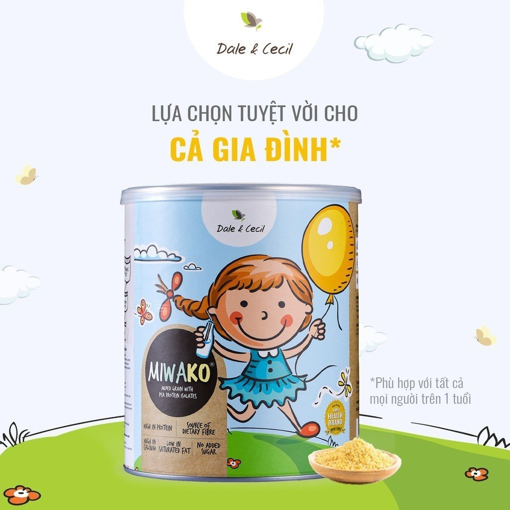 Sữa Công Thức Hạt Thực Vật Hữu Cơ Miwako Vị Gạo Hộp 400g x 4 Hộp - Miwako Official Store