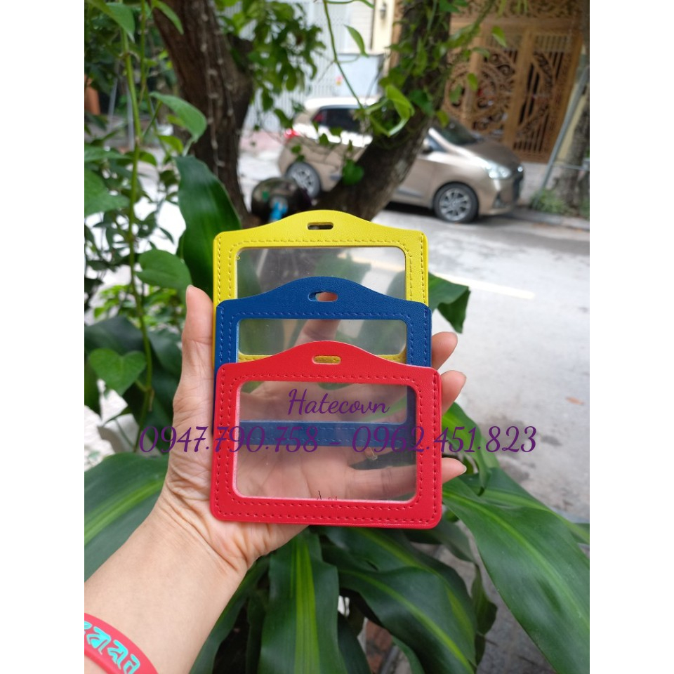 MẶT THẺ DA ĐỎ 2 MẶT NGANG - BAO ĐEO THẺ DA - 1 MẶT NGANG, DỌC HÀNG ĐẸP LOẠI 1