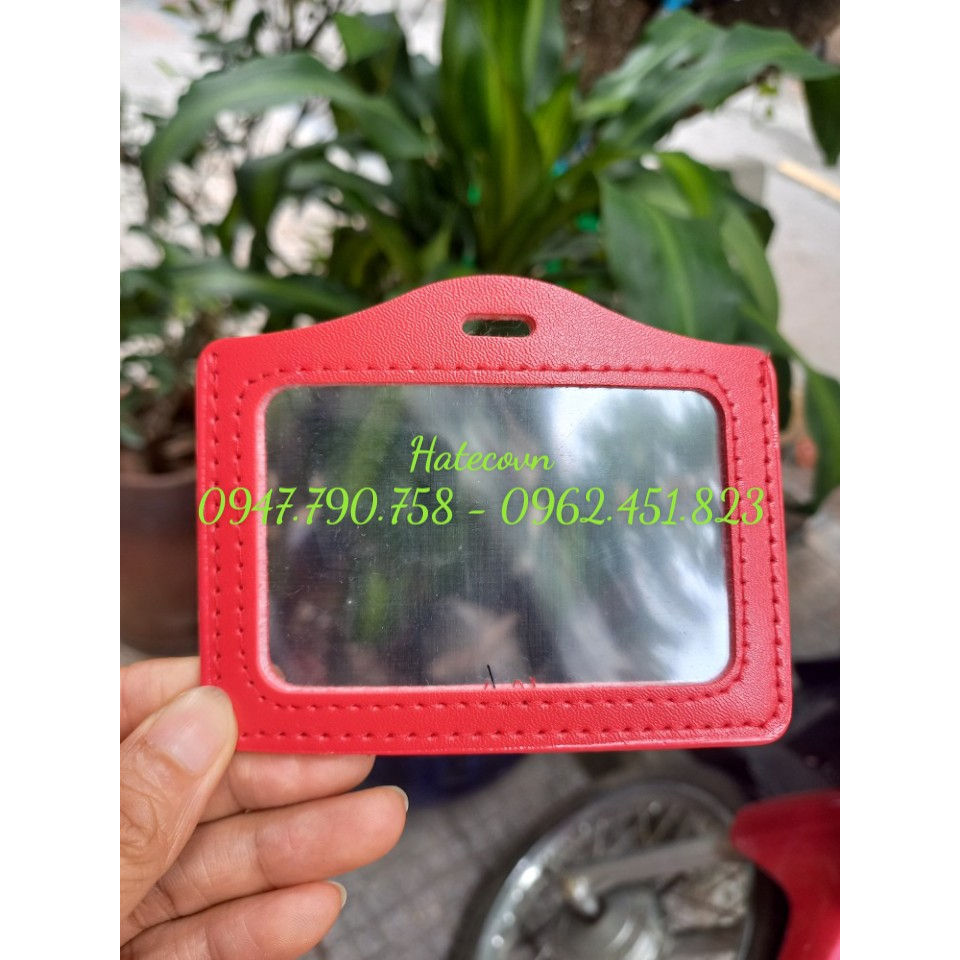 MẶT THẺ DA ĐỎ 2 MẶT NGANG - BAO ĐEO THẺ DA - 1 MẶT NGANG, DỌC HÀNG ĐẸP LOẠI 1