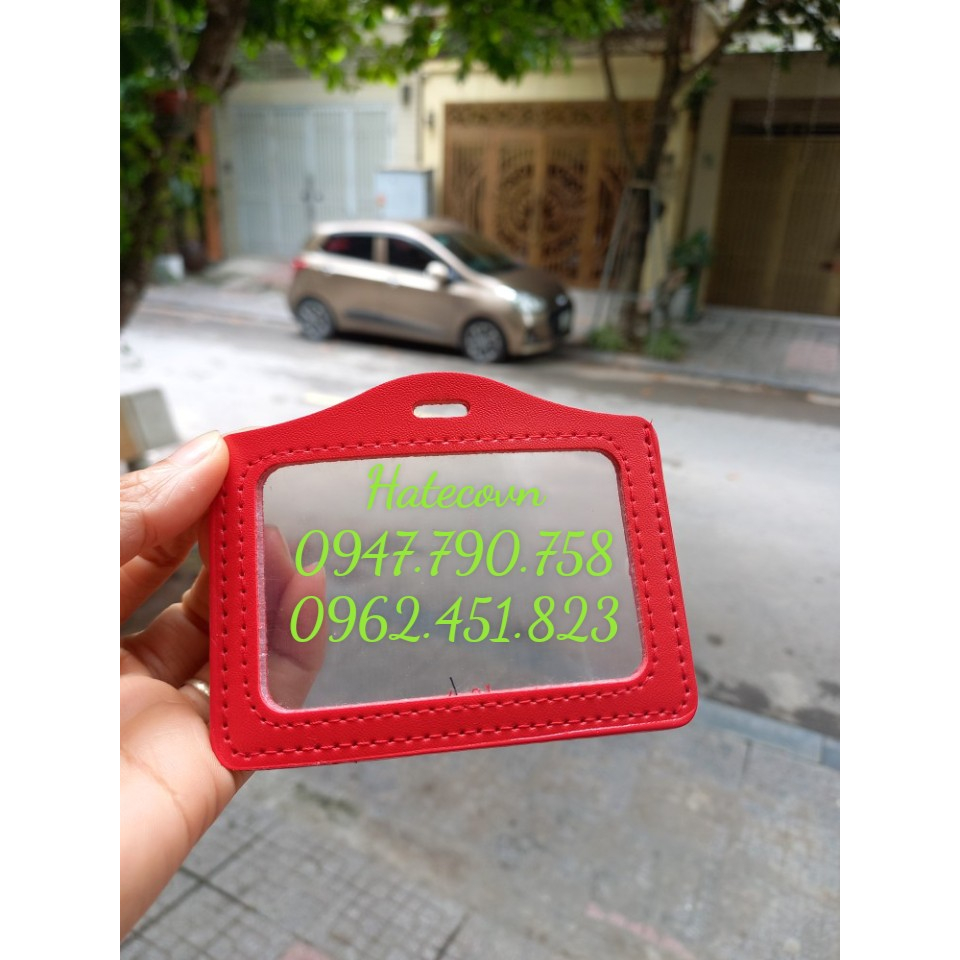 MẶT THẺ DA ĐỎ 2 MẶT NGANG - BAO ĐEO THẺ DA - 1 MẶT NGANG, DỌC HÀNG ĐẸP LOẠI 1