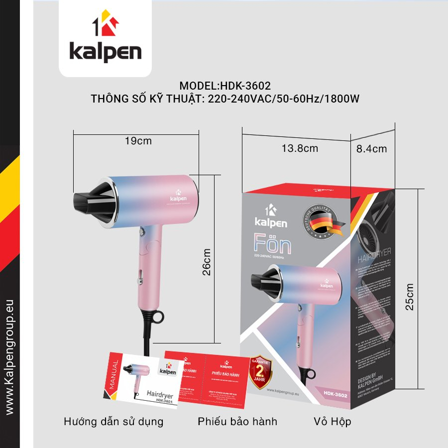 Máy sấy tóc Elmich và Kalpan
