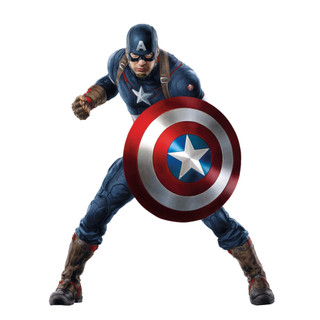 Tranh tráng gương nhân vật Captain America có đèn led cắm điện TT30