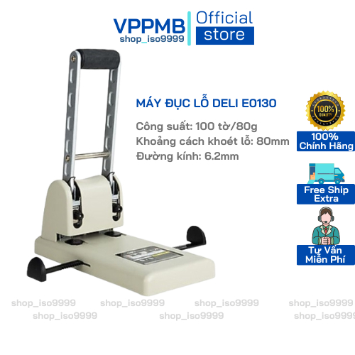 Máy đục lỗ Deli 0130 (100 tờ) CHÍNH HÃNG