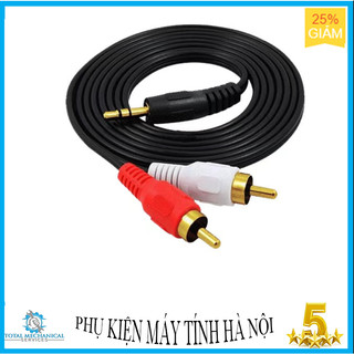 Dây loa 1 đầu 3.5 ra 2 đầu av hoa sen dài 1,5 đến 15m