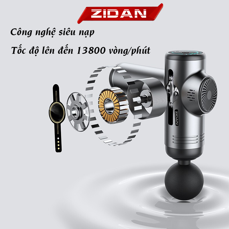 Máy massage cầm tay V1 ZiDan 32 chế độ giảm đau mỏi cơ bắp mát xa lưng vai cổ gáy mat xa toàn thân có đèn led