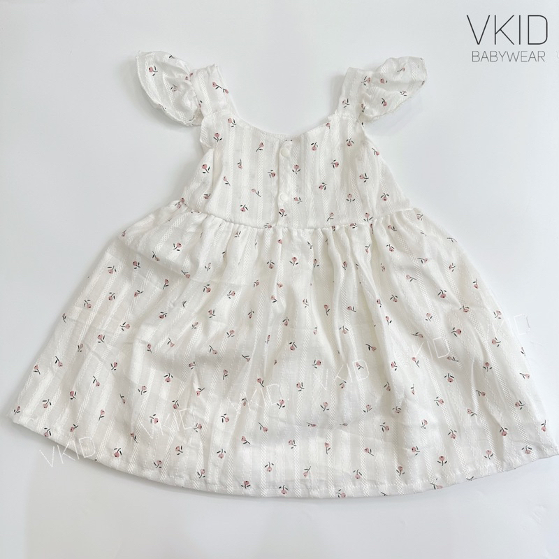 V4 Váy cánh tiên 2 lớp hoa nhí đáng yêu cho bé gái size 9-15kg