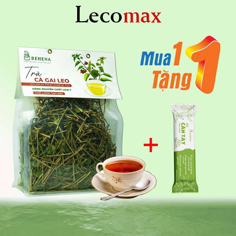 Trà Cà Gai Leo Behena 200g Hạ Men Gan, Giải Độc Gan, Giải Rượu, Hỗ Trợ Đau Nhức Xương Gói Lecomax T01