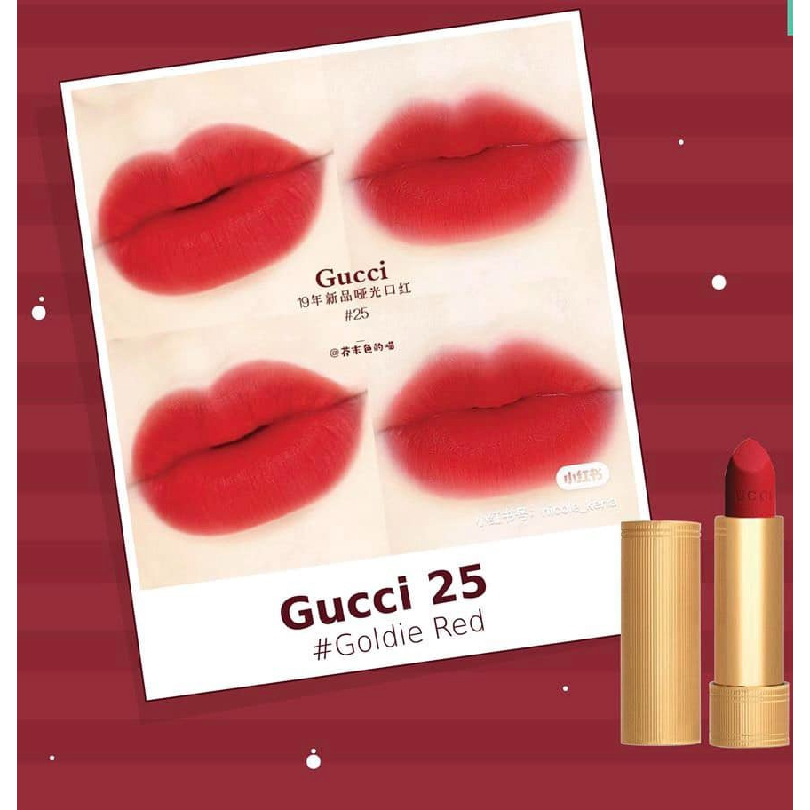 Son Gucci Rouge À Lèvres Matte Màu 25 Goldie Red
