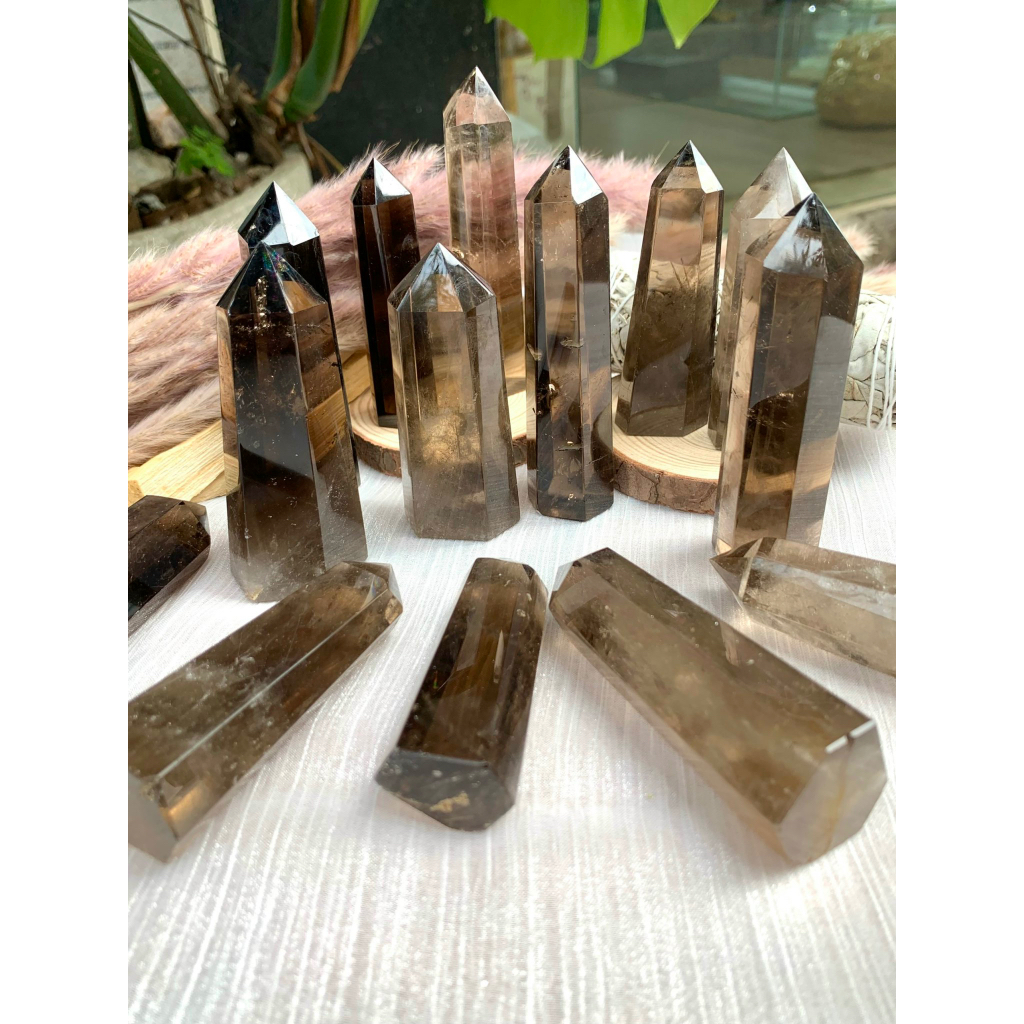Trụ khói đen (Smoky Quartz) Size 7-8cm