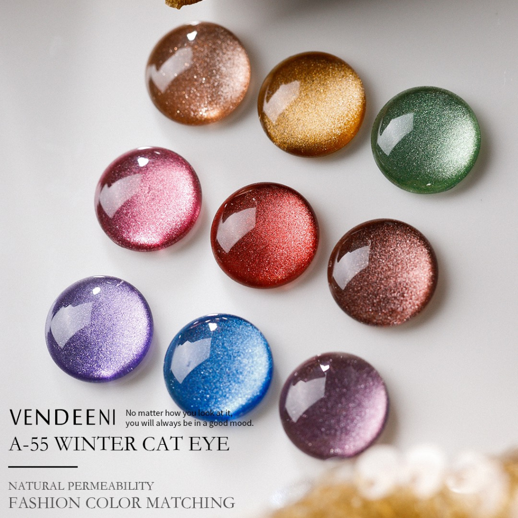 Set sơn gel nhũ mắt mèo 9 màu vendeeni A55