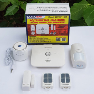 Báo trộm qua điện thoại, bộ báo động trung tâm 261 wifi & sim
