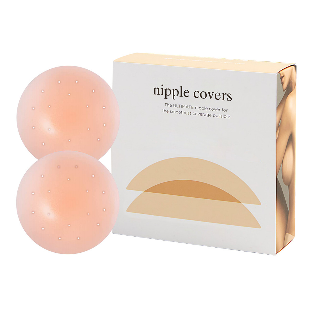 Miếng dán ngực thoáng khí silicone cao cấp siêu mỏng dính Ova Nipple Pad, rộng 8cm, lót che đầu ti không lộ viền nhũ hoa