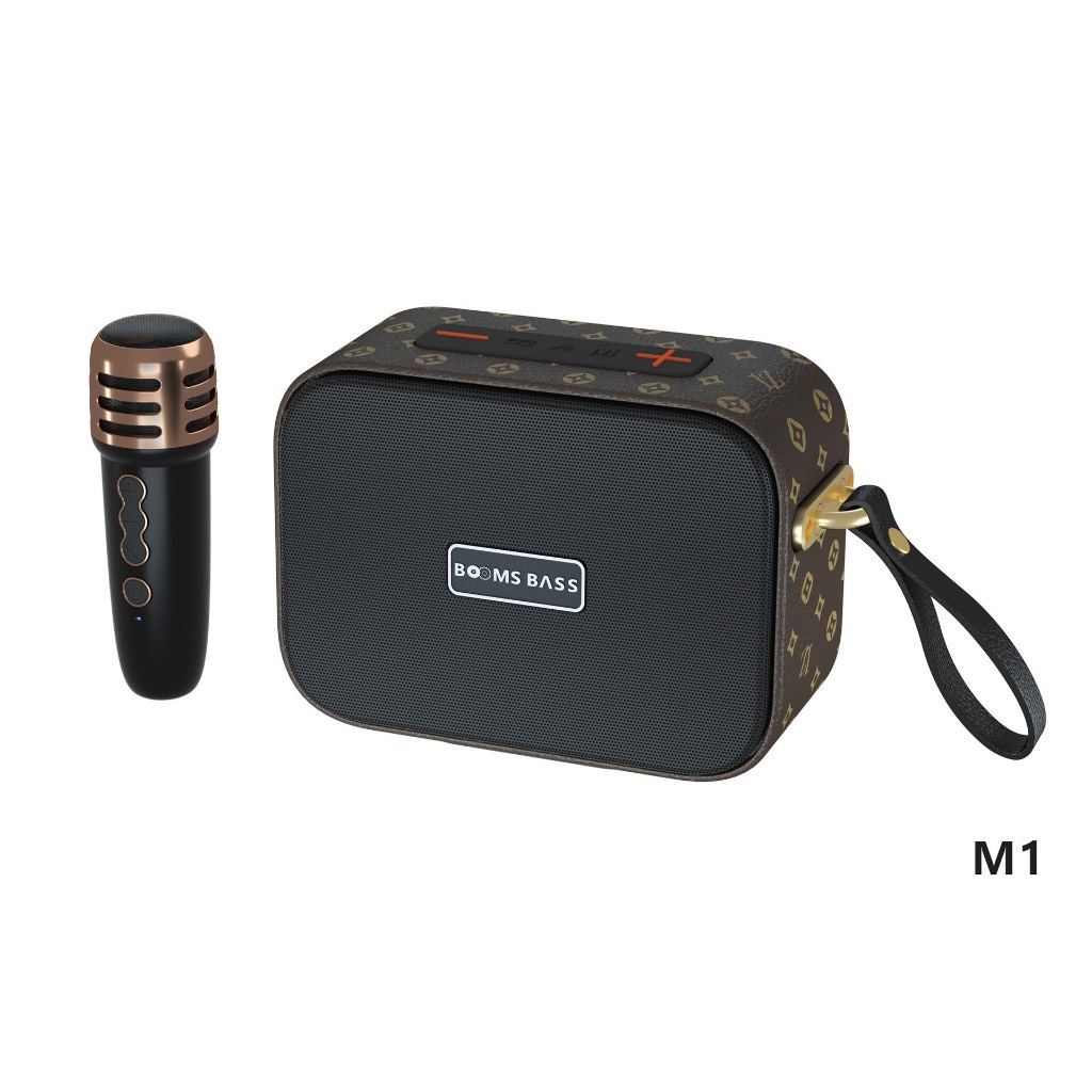 Loa bluetooth mini, loa karaoke kèm mic hát Boombass M2101+ công suất 5W- Bảo hành chính hãng 6 Tháng