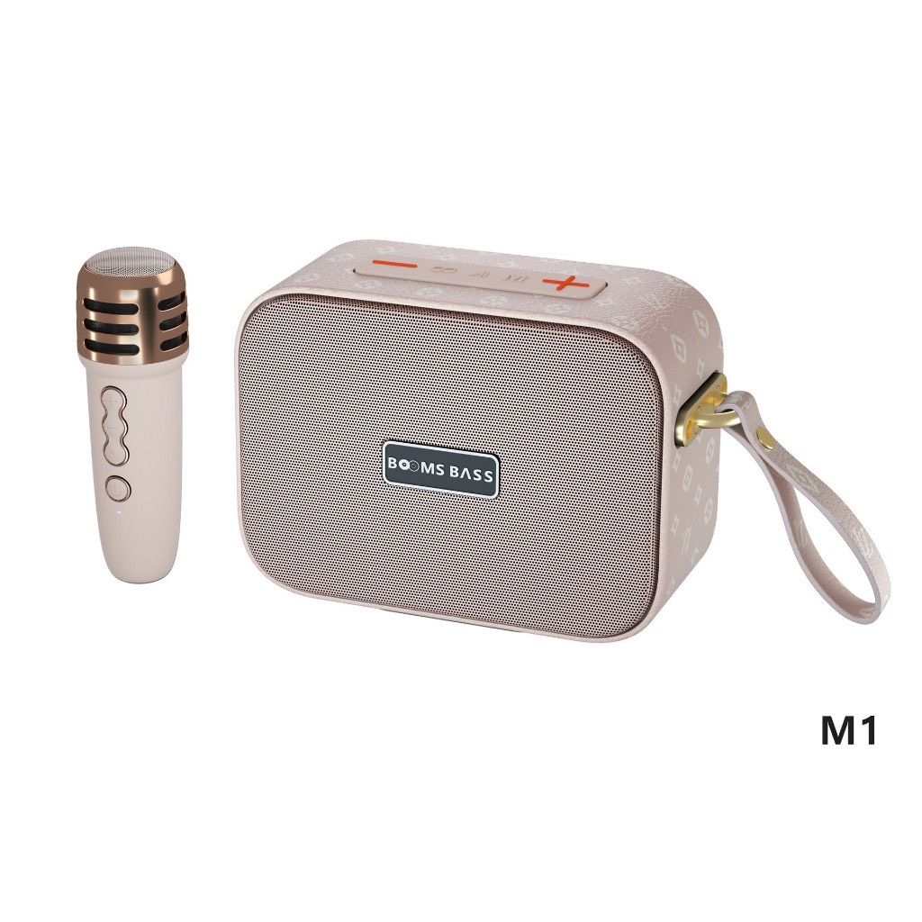 Loa bluetooth mini, loa karaoke kèm mic hát Boombass M2101+ công suất 5W- Bảo hành chính hãng 6 Tháng