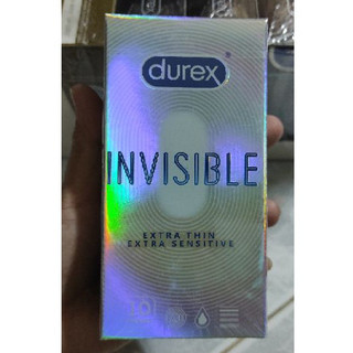 Bao cao su Durex Invisible Extra Thin Extra Sensitive Siêu Mỏng Ôm Sát (10 cái) | Siêu mỏng, Chân thật, Chính hãng
