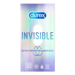 Bao cao su Durex Invisible Extra Thin Extra Sensitive Siêu Mỏng Ôm Sát (10 cái) | Siêu mỏng, Chân thật, Chính hãng