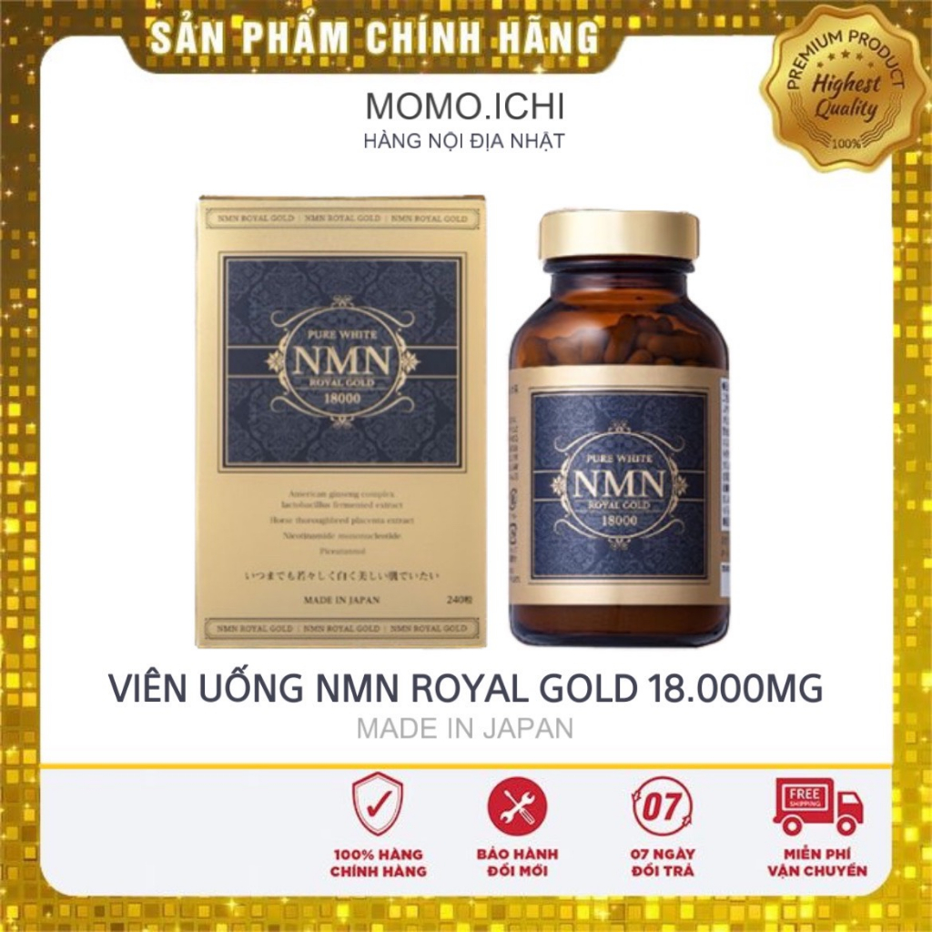 VIÊN UỐNG NMN ROYAL GOLD 18000MG NHẬT BẢN
