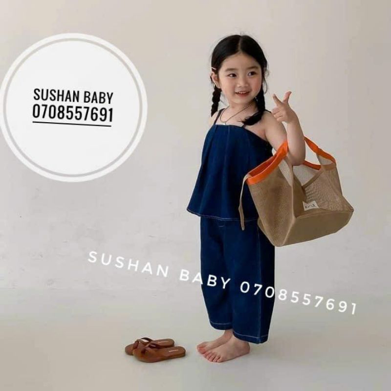 Dép kẹp lê nâu bé gái