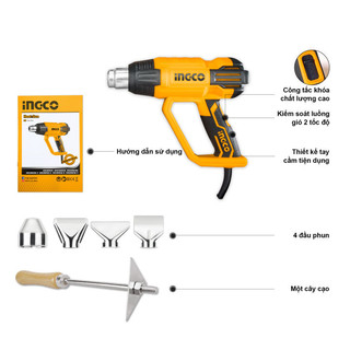 INGCO Máy thổi nhiệt 2000W HG200028 (Chính Hãng 100%)