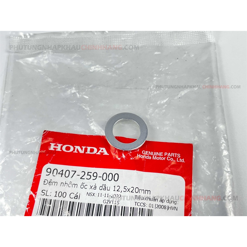 Lông đền ốc xả nhớt Honda 12mm